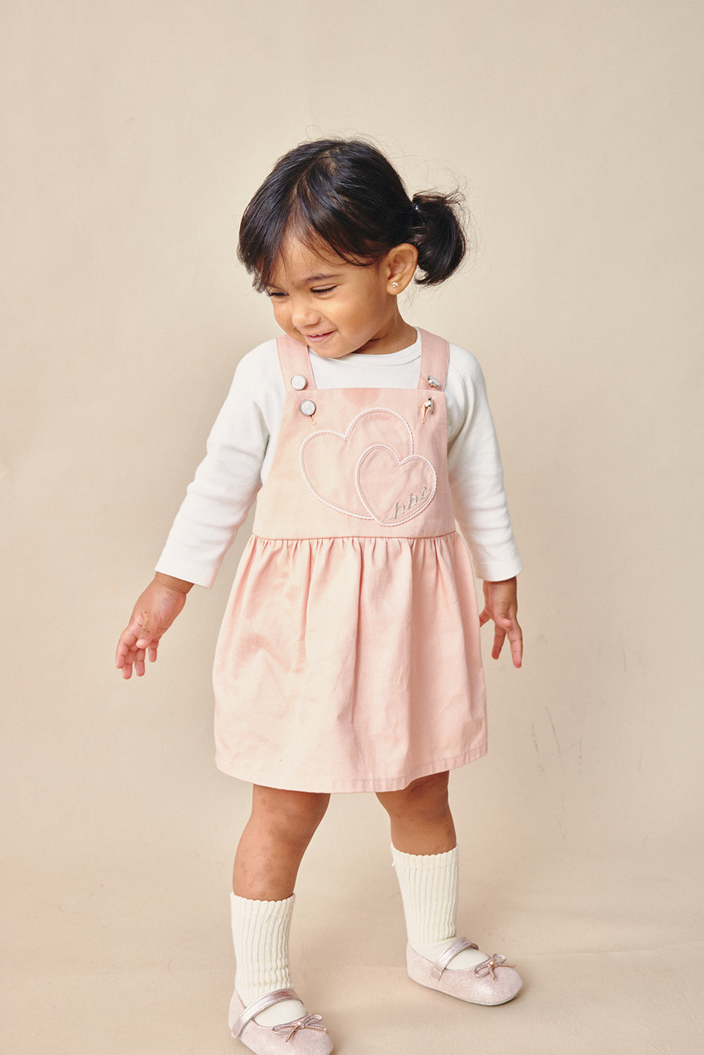 【予約商品】Mainコレクション：Sweetheartポケットサロペットスカート