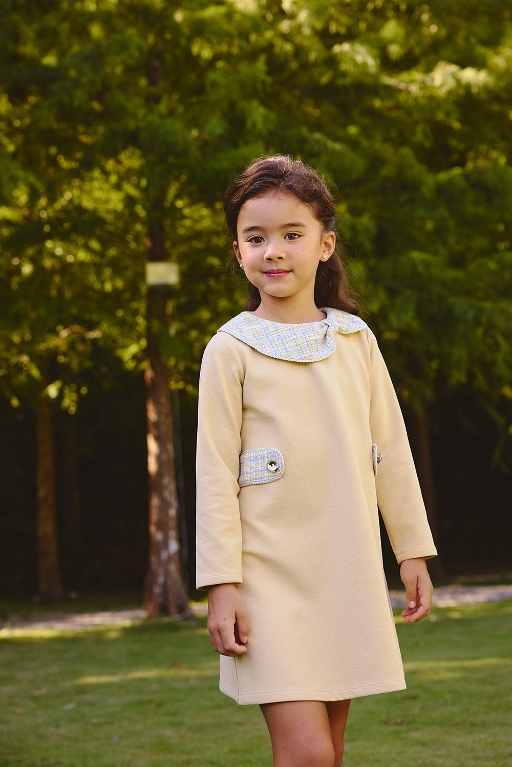 【予約商品】コレクション：Rustle Bowリボン襟ワンピース