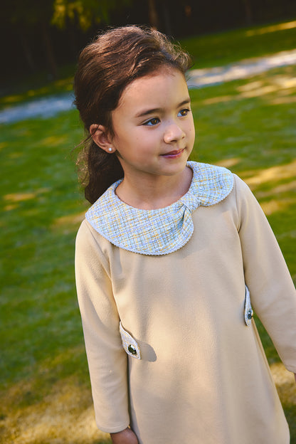 【予約商品】コレクション：Rustle Bowリボン襟ワンピース