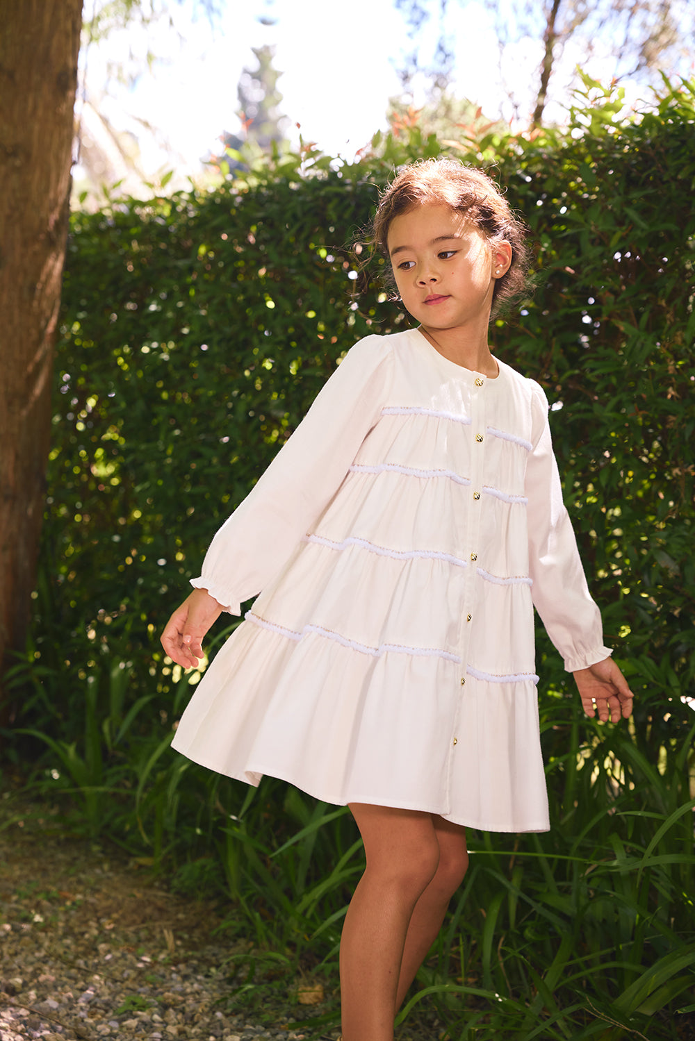 【予約商品】Mainコレクション：Tiny Twirl ティアードワンピース