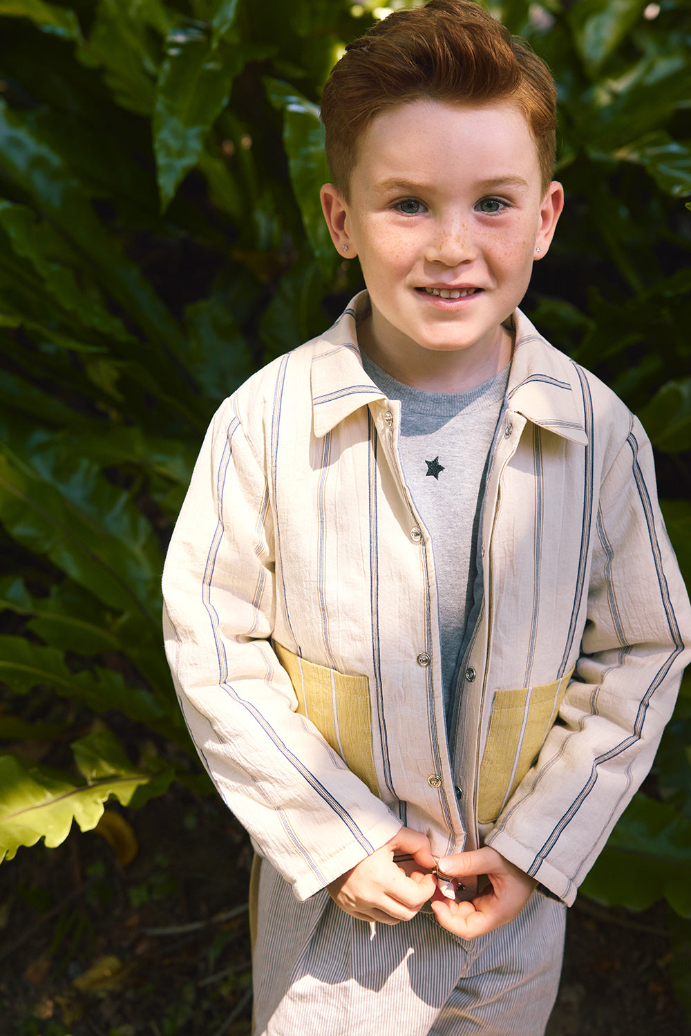 【予約商品】Mainコレクション：Eko Stripeリバーシブルジャケット