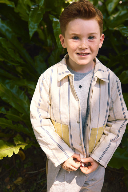 【予約商品】Mainコレクション：Eko Stripeリバーシブルジャケット