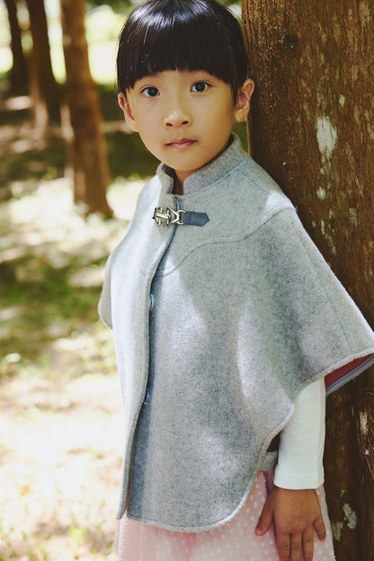 【予約商品】Luxuryコレクション：Jolieリボン襟ウールケープコート