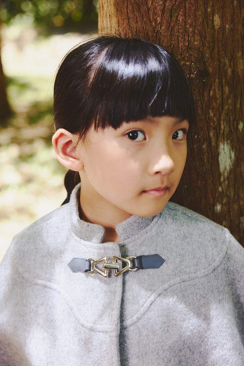 【予約商品】Luxuryコレクション：Jolieリボン襟ウールケープコート