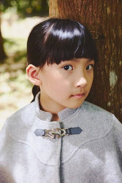 【予約商品】Luxuryコレクション：Jolieリボン襟ウールケープコート