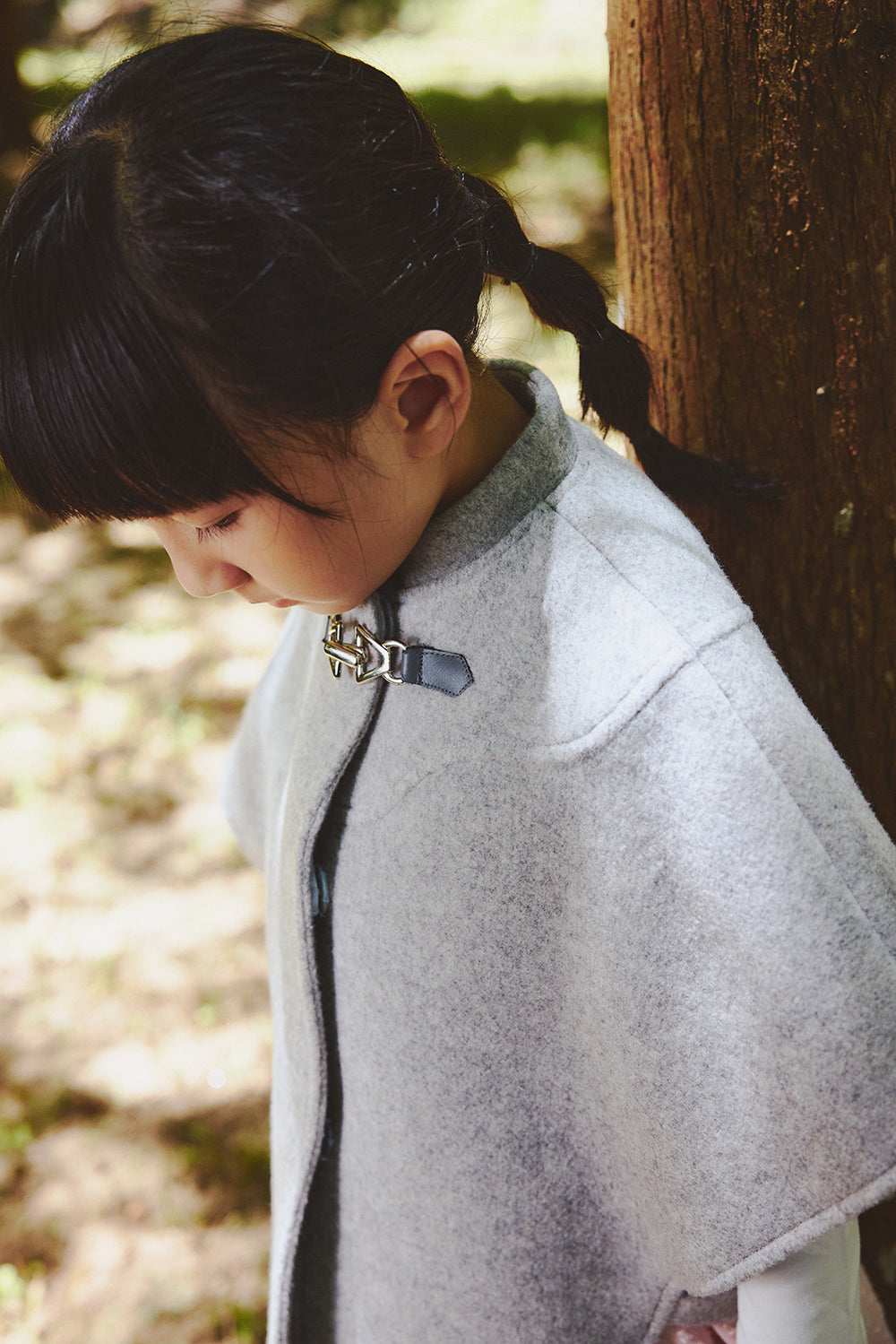 【予約商品】Luxuryコレクション：Jolieリボン襟ウールケープコート