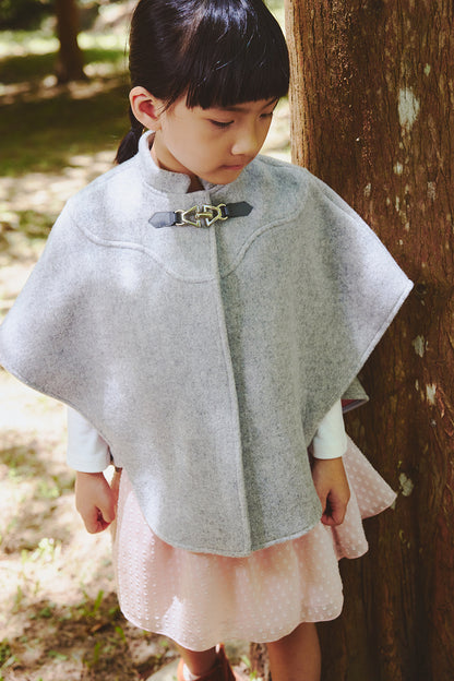 【予約商品】Luxuryコレクション：Jolieリボン襟ウールケープコート