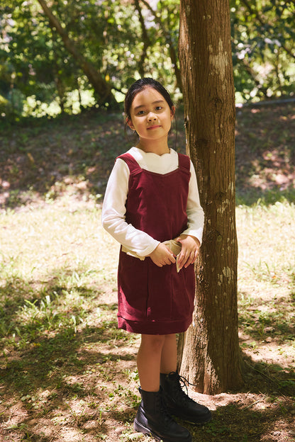 【予約商品】Luxuryコレクション：Bowberryコーデュロイサロペットスカート