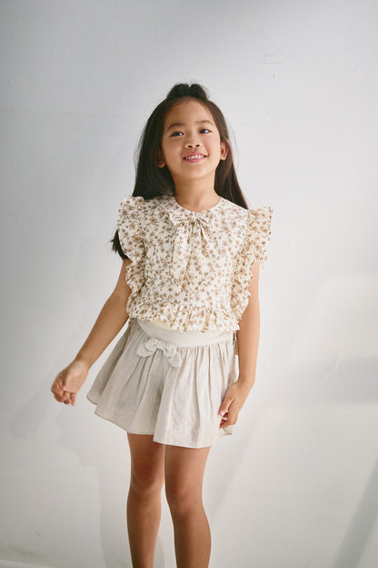 【予約商品】Luxury コレクション：Jardin フラワープリントトップス