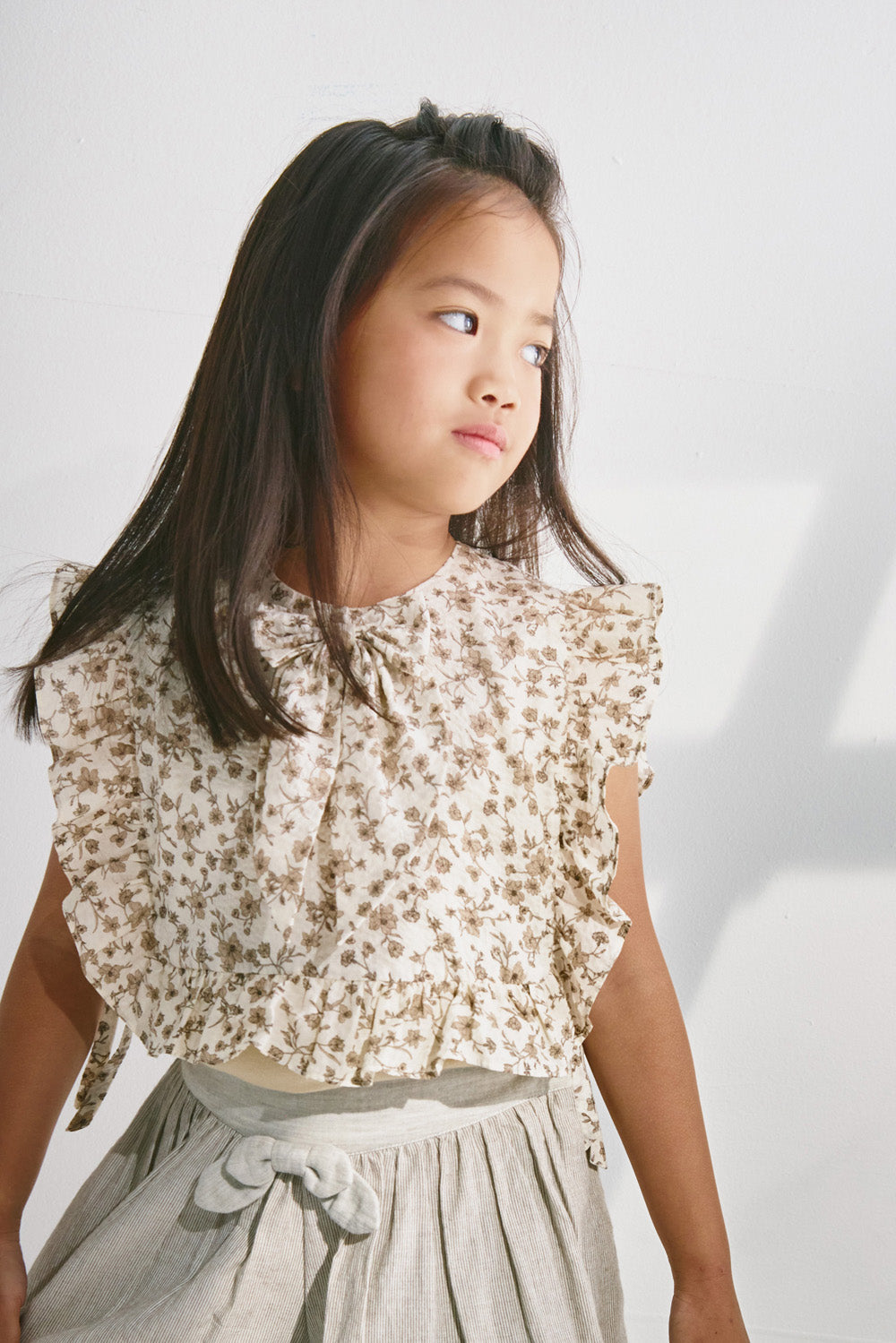 【予約商品】Luxury コレクション：Jardin フラワープリントトップス