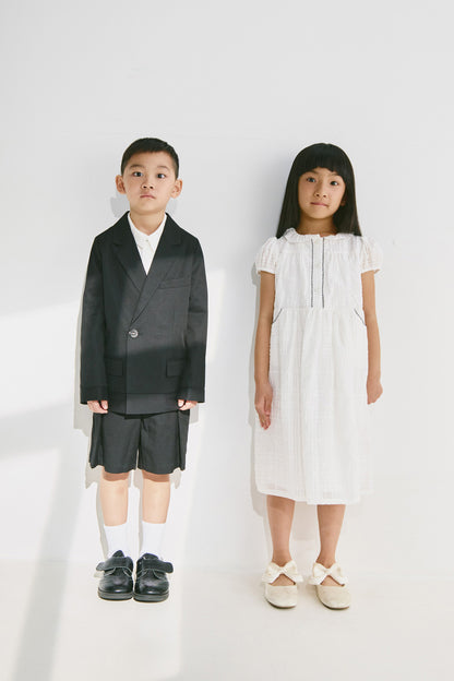 【予約商品】Luxury コレクション：Cotton Breeze コットンリネン混フリルワンピース