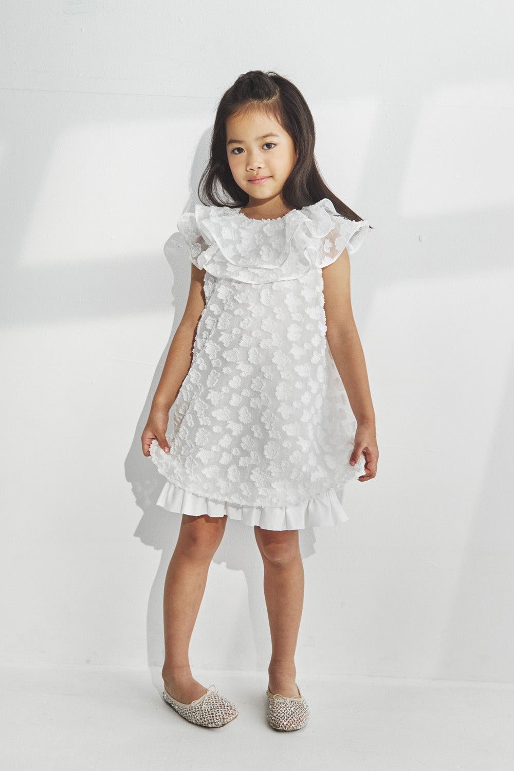 【予約商品】Luxury コレクション ：Aurore フリルサーキュラーワンピース