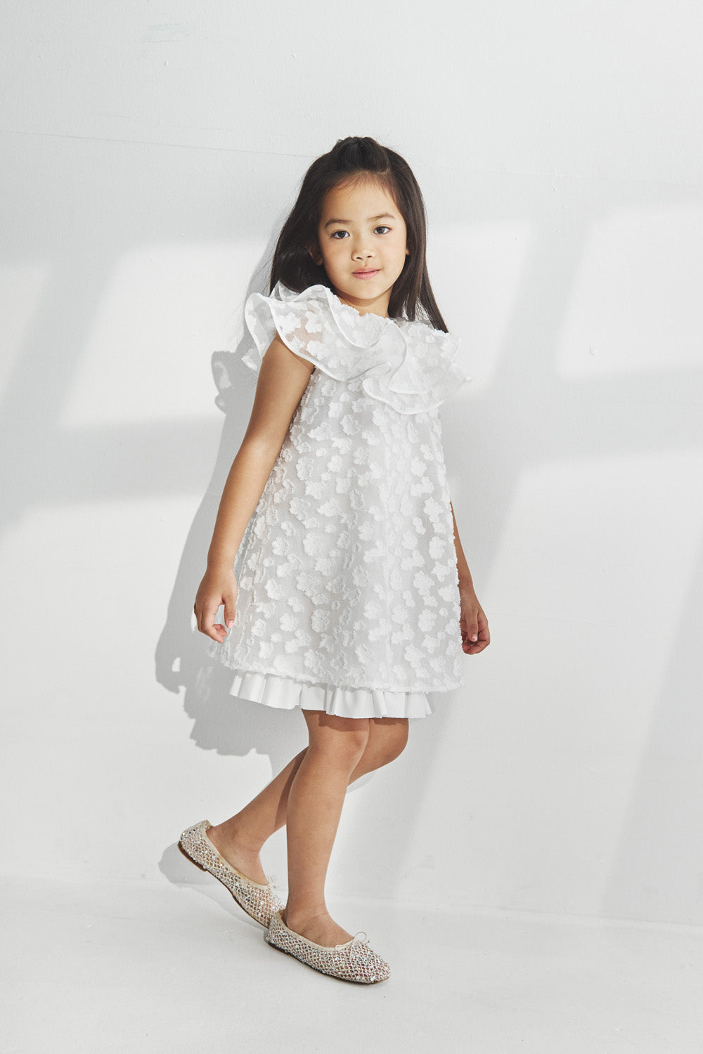 【予約商品】Luxury コレクション ：Aurore フリルサーキュラーワンピース