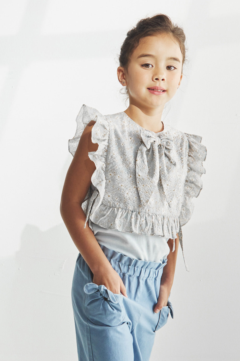 【予約商品】Luxury コレクション：Jardin フラワープリントトップス
