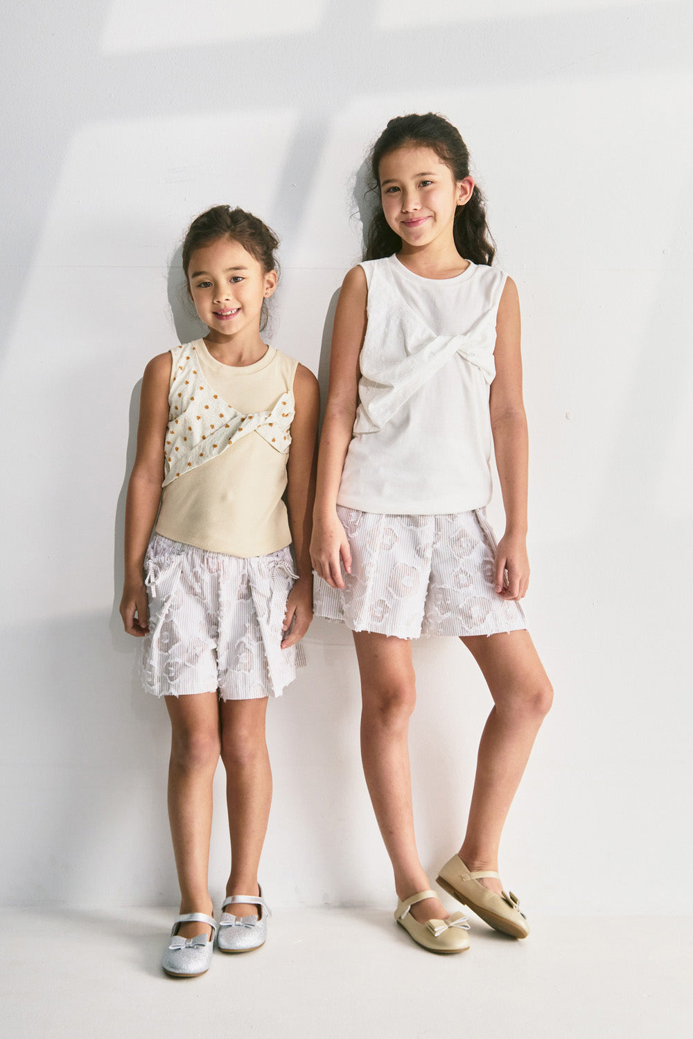 【予約商品】Luxury コレクション：Soft Glow リボン結びキュロットスカート