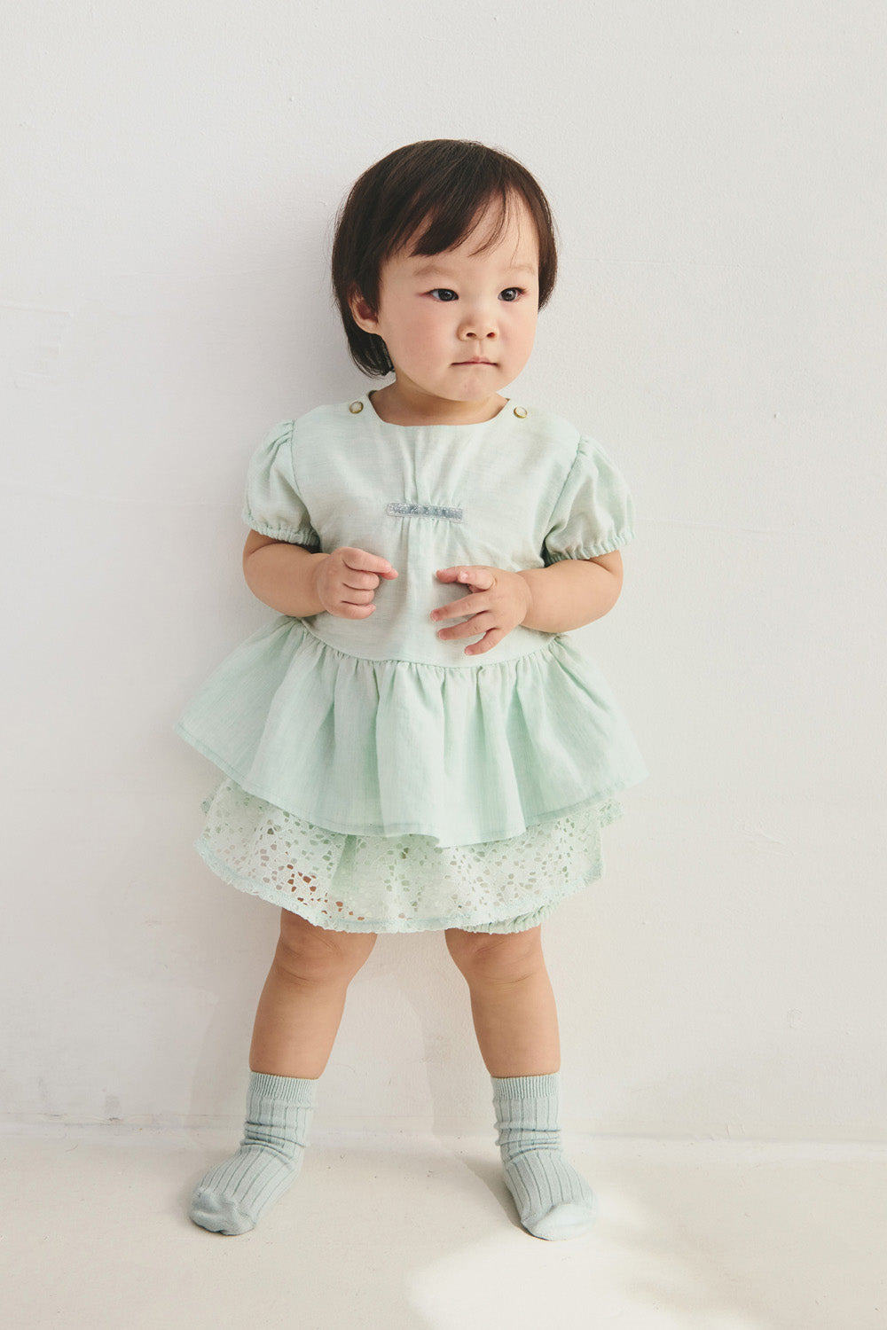 【予約商品】Mainコレクション：Nuageパフスリーブティアードトップス