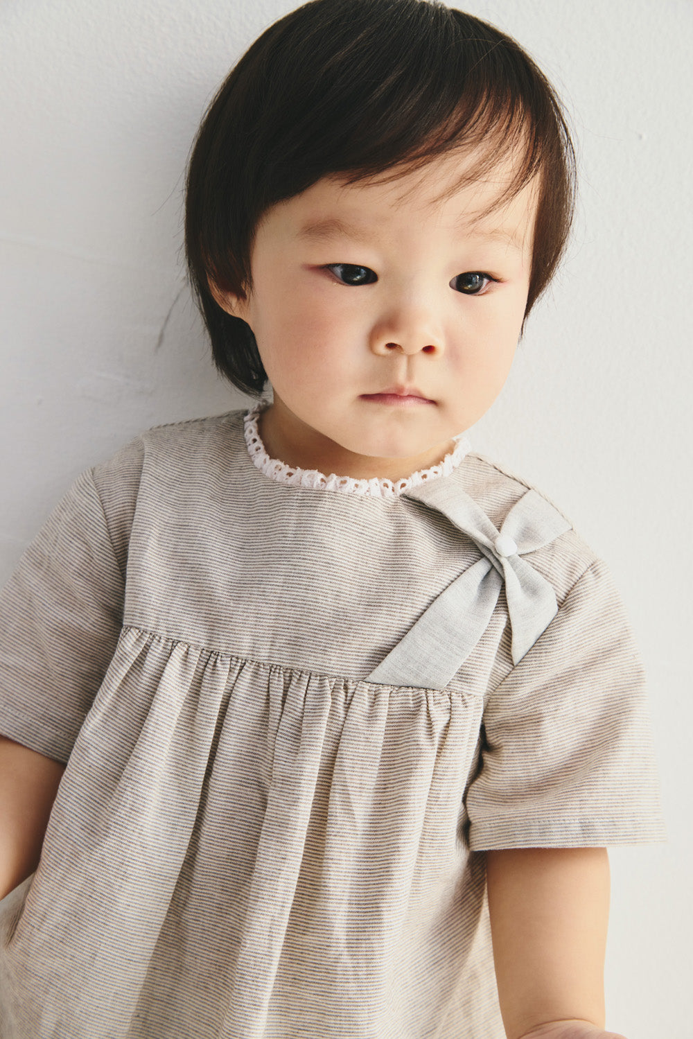 【予約商品】Main コレクション：Papillon レーススタンドカラートップス