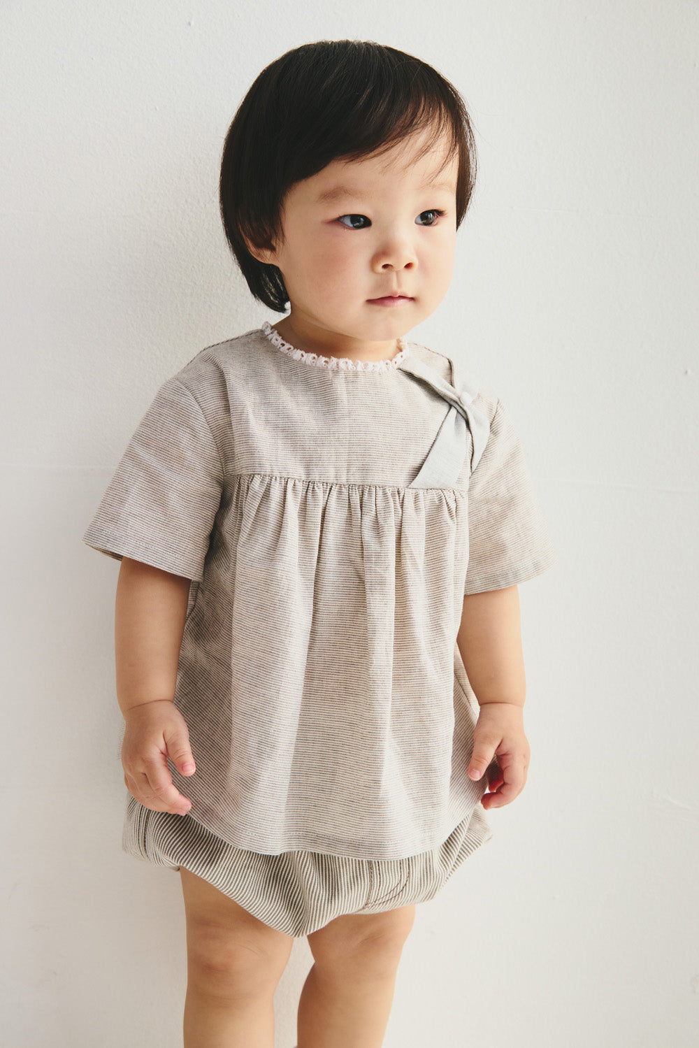 【予約商品】Main コレクション：Papillon レーススタンドカラートップス