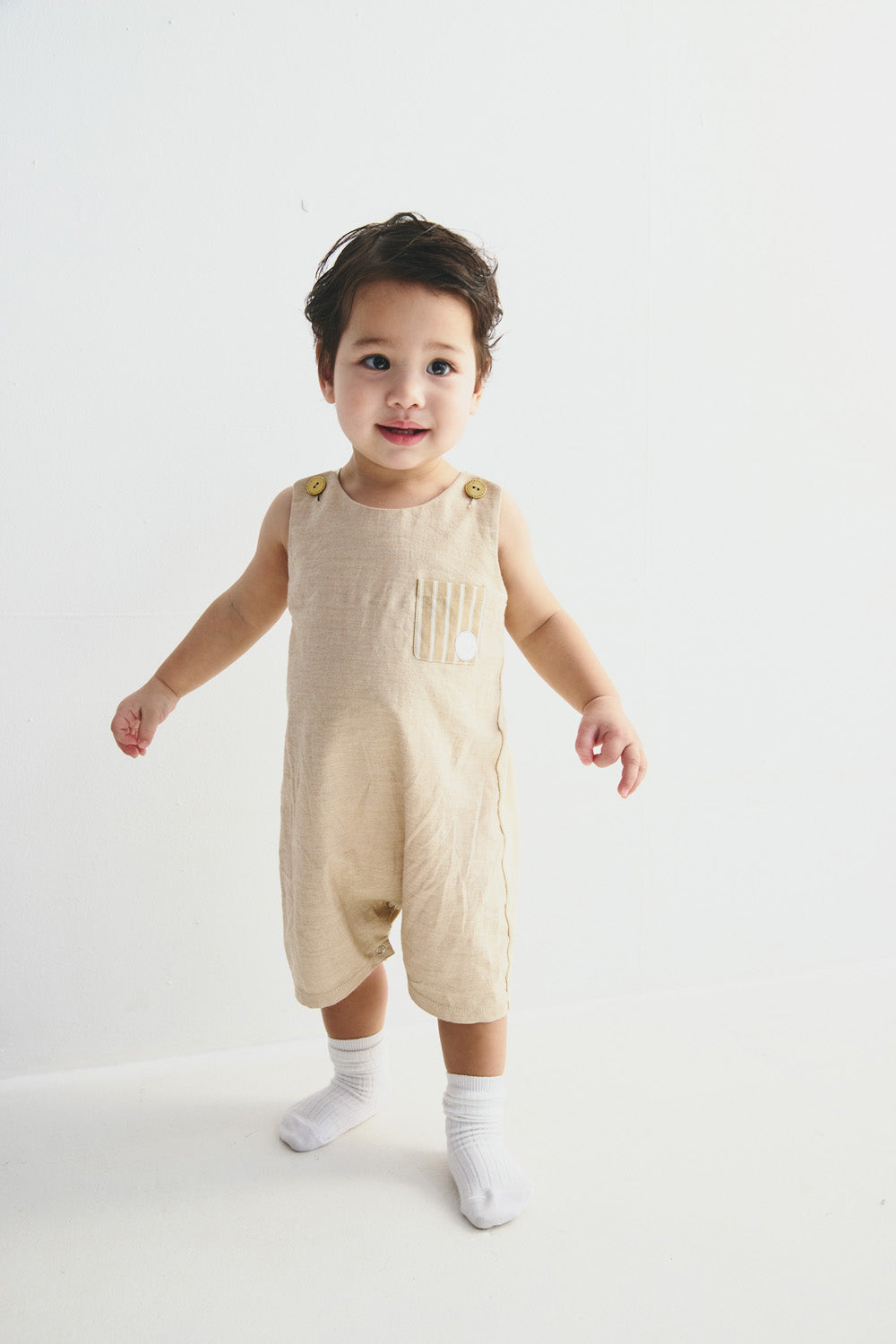 【予約商品】Main コレクション：Casual Line ポケット付きサロペット