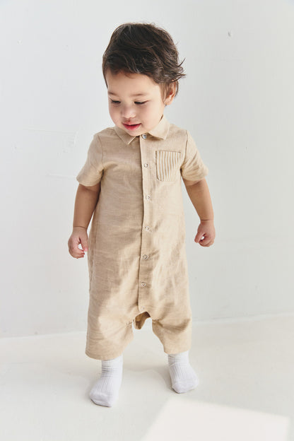 【予約商品】Main コレクション：Pure Form シャツベビーロンパース
