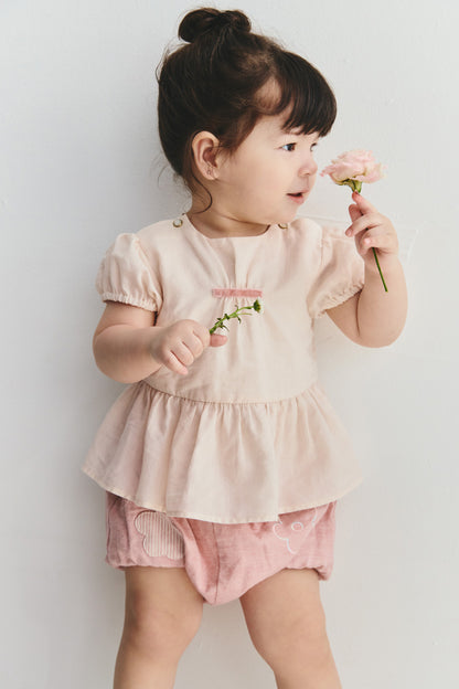 【予約商品】Mainコレクション：Nuageパフスリーブティアードトップス