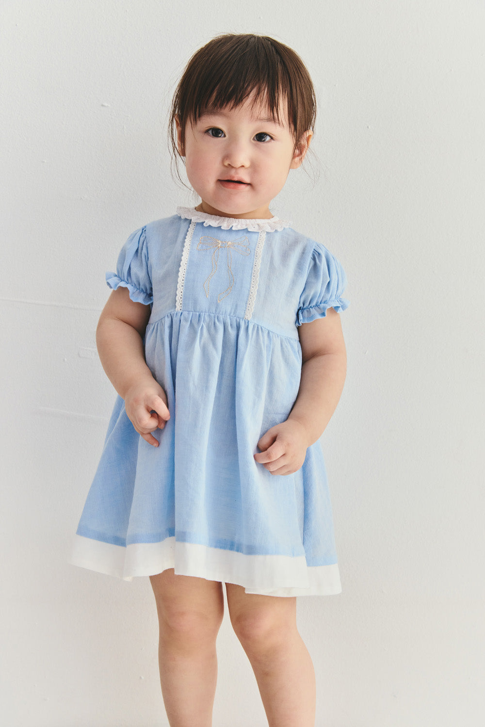 Mainコレクション ：Ruffle Cloud パフスリーブワンピース