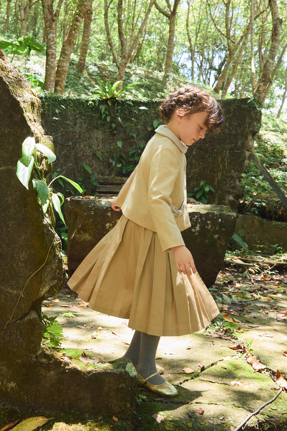 【予約商品】Luxuryコレクション：Pippa デコンストラクテッド レイヤード プリーツスカート
