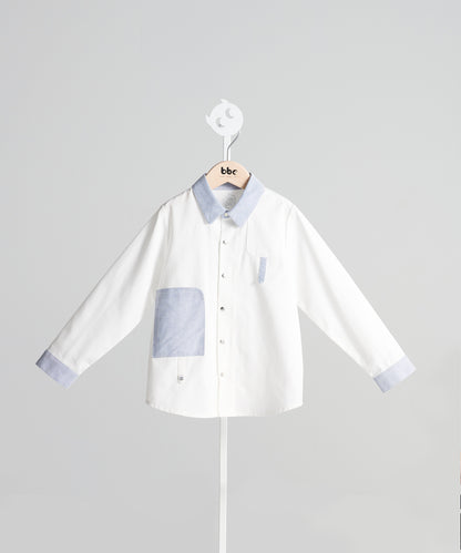 英国風パッチワークシャツ