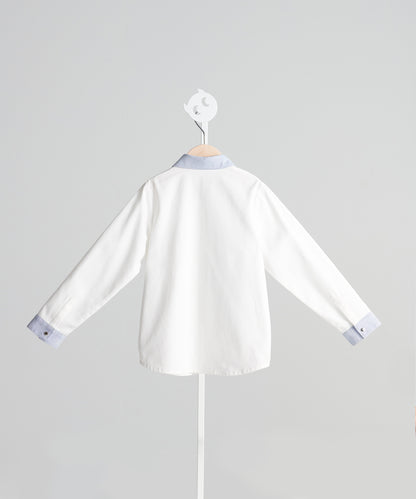 英国風パッチワークシャツ