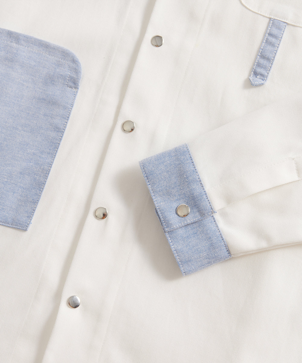 英国風パッチワークシャツ