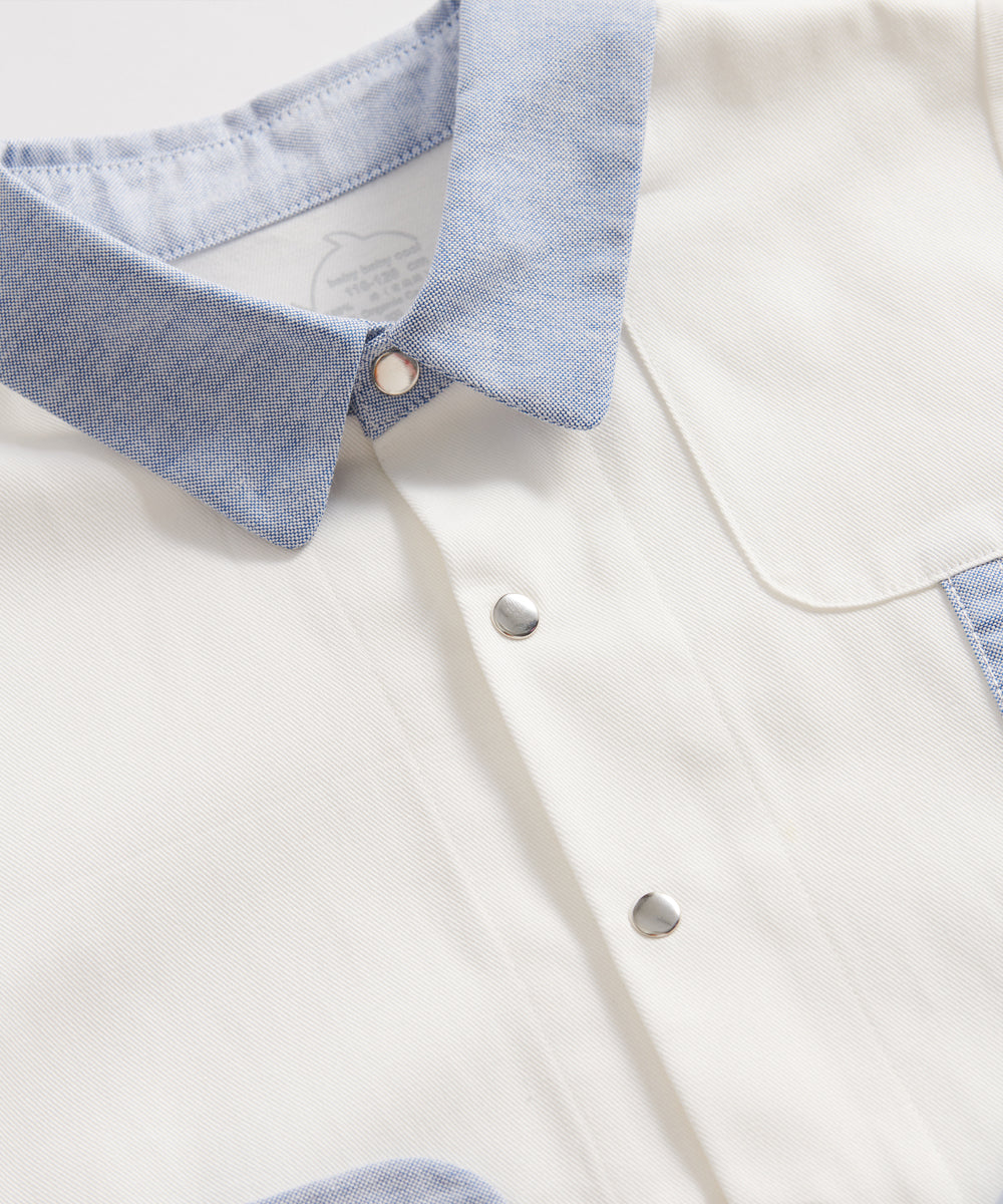 英国風パッチワークシャツ