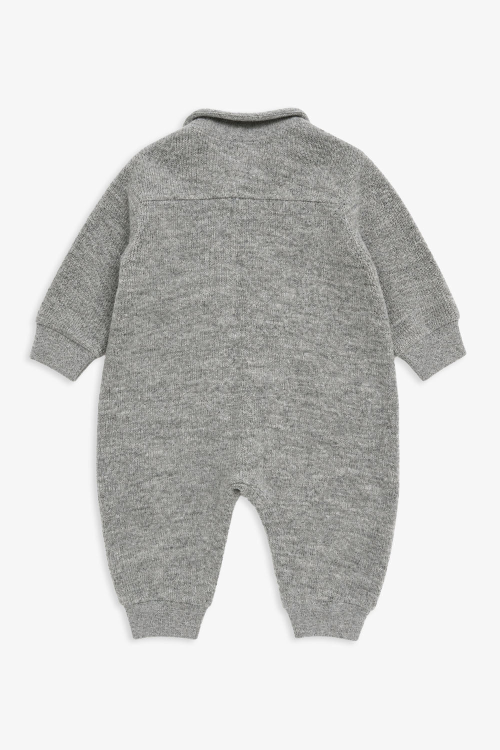 【予約商品】Luxuryコレクション：Woodland Bear ウールライクテクスチャー クマポケット長袖カバーオール