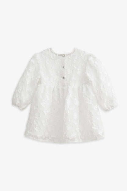 【予約商品】Luxuryコレクション：Daisy Cloud 雲柄ジャカード ふんわり長袖ワンピース