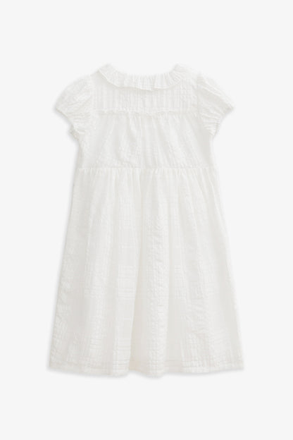 【予約商品】Luxury コレクション：Cotton Breeze コットンリネン混フリルワンピース