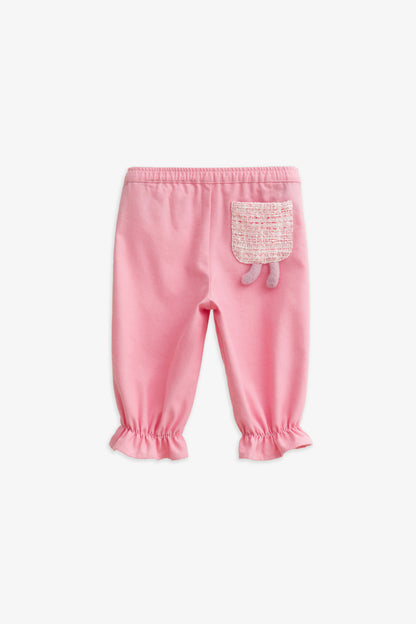 【予約商品】Mainコレクション：Elsie Bunny 裾フリル オーガニックコットン ロングパンツ
