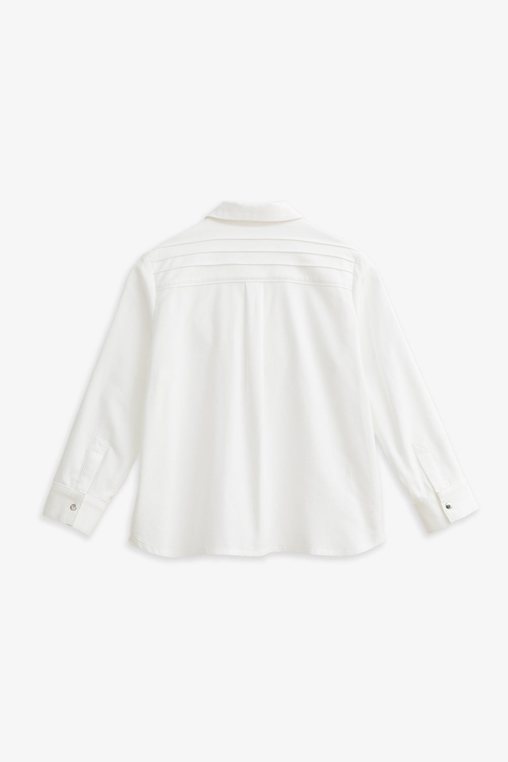 【予約商品】Mainコレクション：Little Poet ピンタック オーガニックコットン長袖シャツ