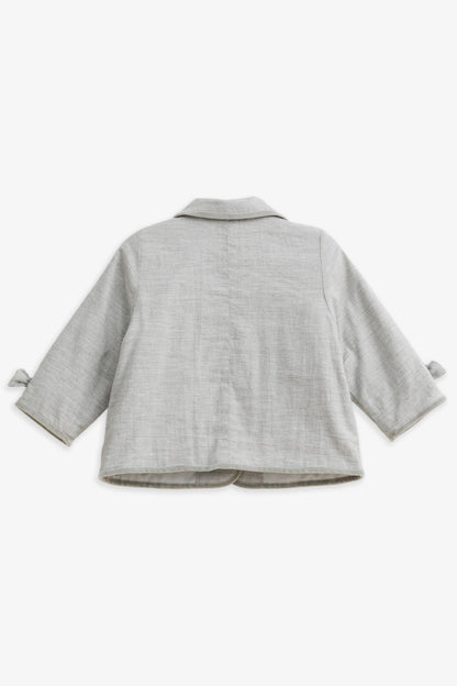 【予約商品】Mainコレクション：Rosie ラウンドカラー リボン 中綿ジャケット