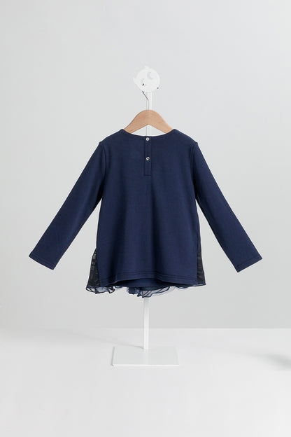 【予約商品】Mainコレクション：Ribbon Bloom 切替えブラウス