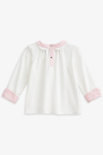 【予約商品】Mainコレクション：Lily ダブルリボンカラー長袖トップス