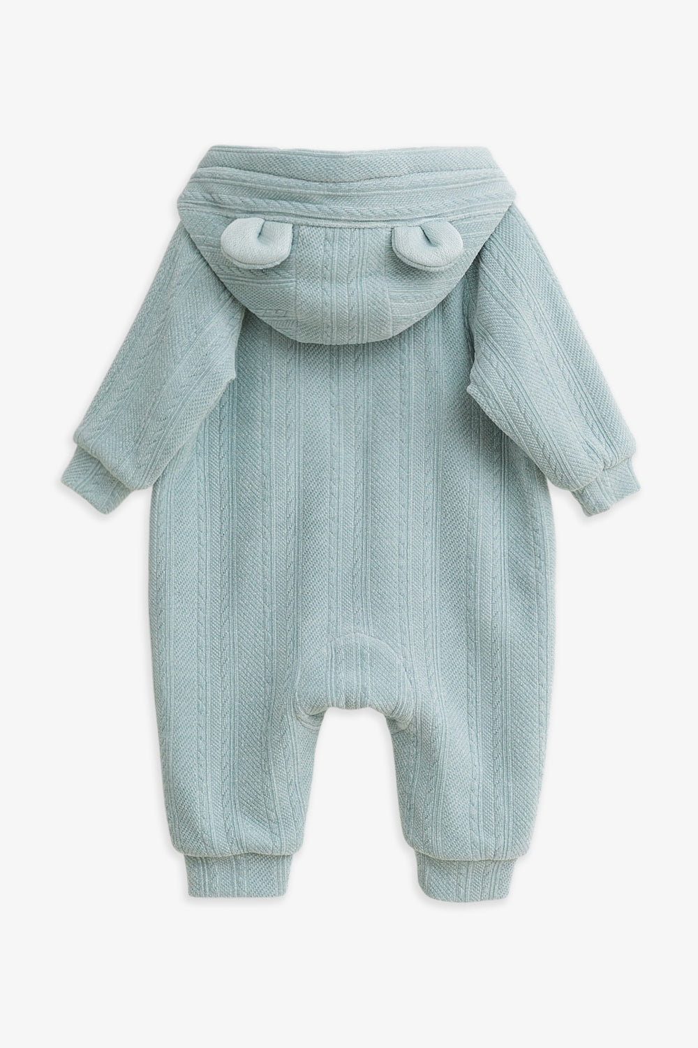 【予約商品】Luxuryコレクション：Bear Hug クマの耳 フーデッド ダブルジップ長袖カバーオール