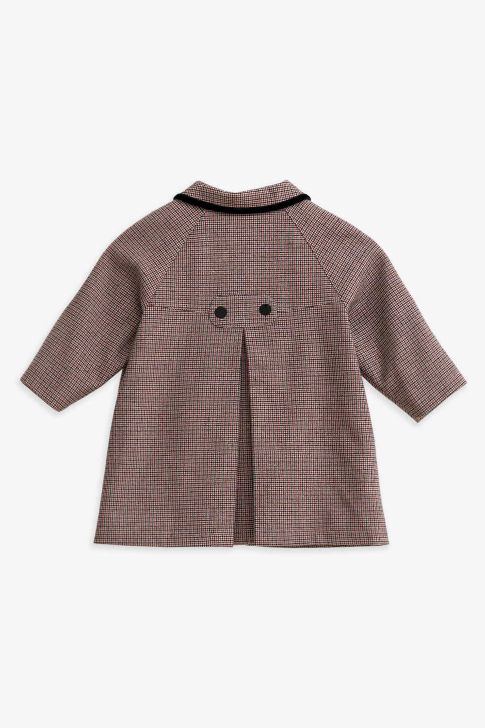 【予約商品】Luxuryコレクション：Clara ハウンドトゥース ラウンドカラー フレアコート