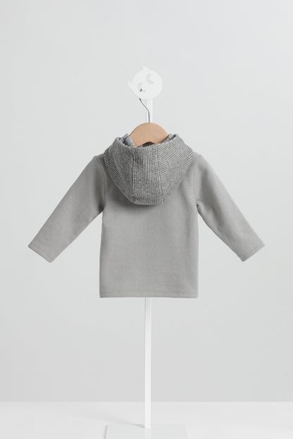 【予約商品】Mainコレクション：Warm Hug切替えフード付きトップス