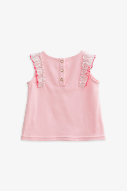【予約商品】Main コレクション： Aurore フリルノースリーブトップス