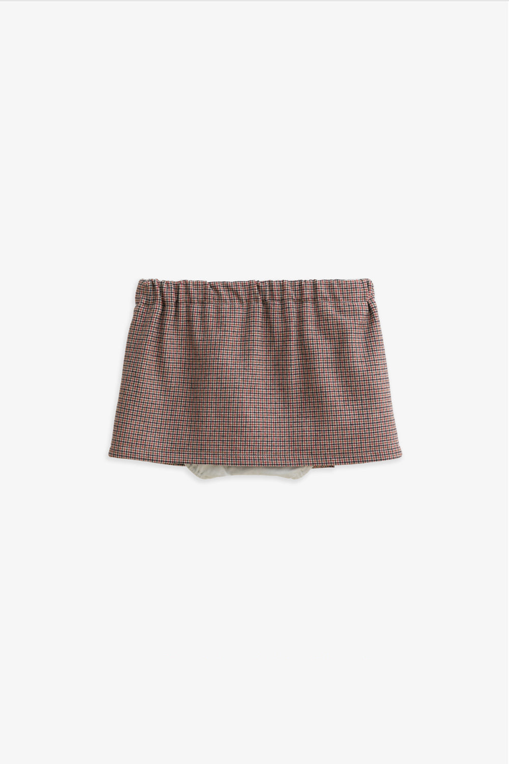 【予約商品】Luxuryコレクション：Lottie ハウンドトゥース フリルリボン プリーツ スカートロンパース