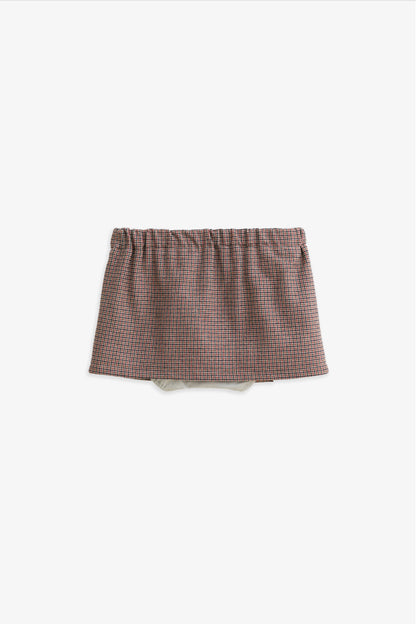 【予約商品】Luxuryコレクション：Lottie ハウンドトゥース フリルリボン プリーツ スカートロンパース
