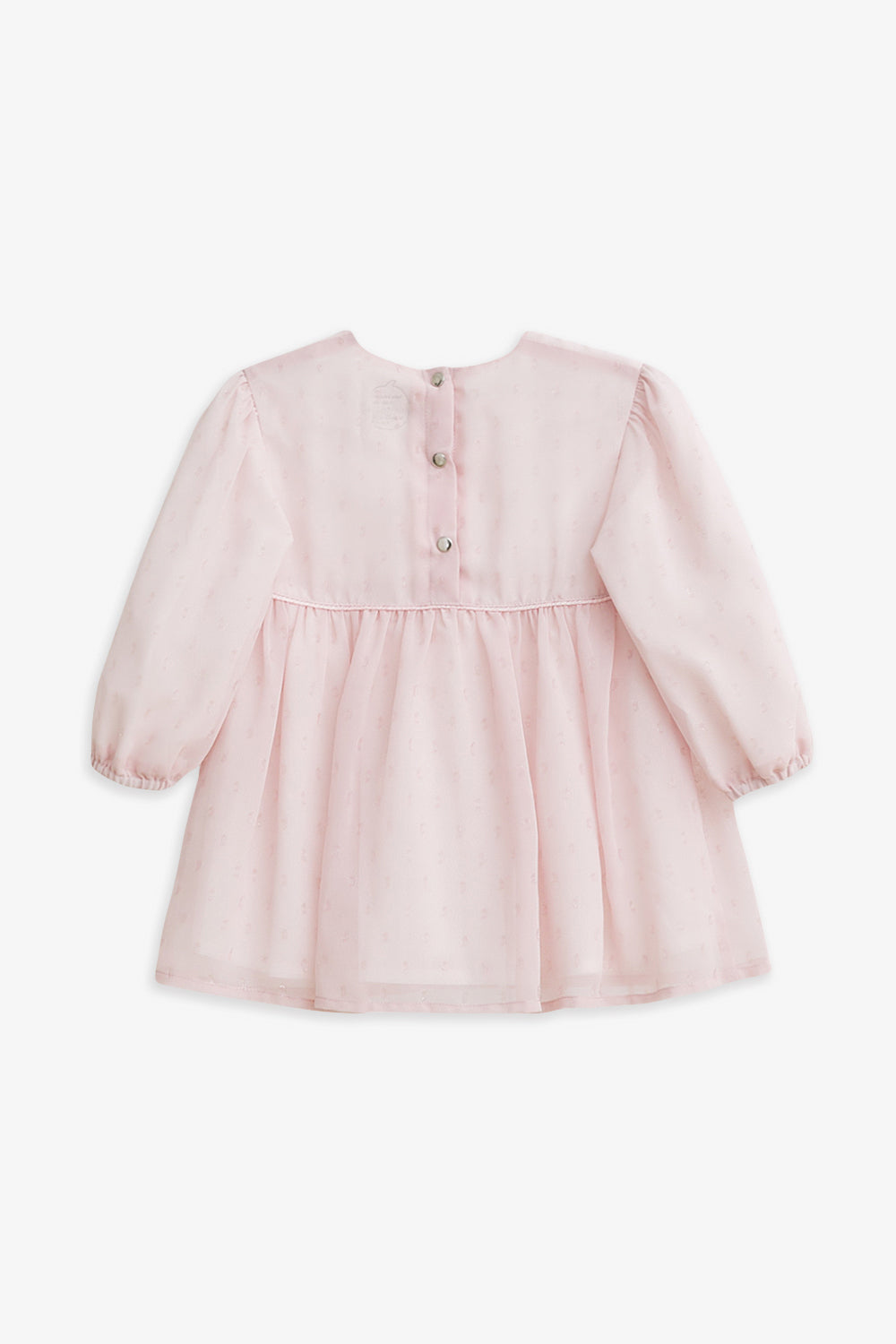 【予約商品】Luxuryコレクション：Cecilia Sparkle ラメシフォン ギャザーリボン長袖ワンピース