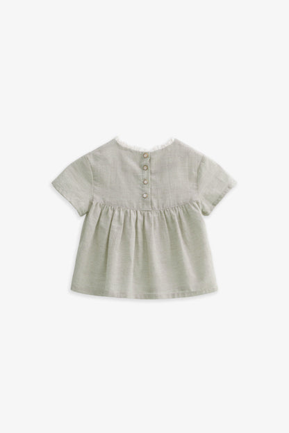 【予約商品】Main コレクション：Papillon レーススタンドカラートップス