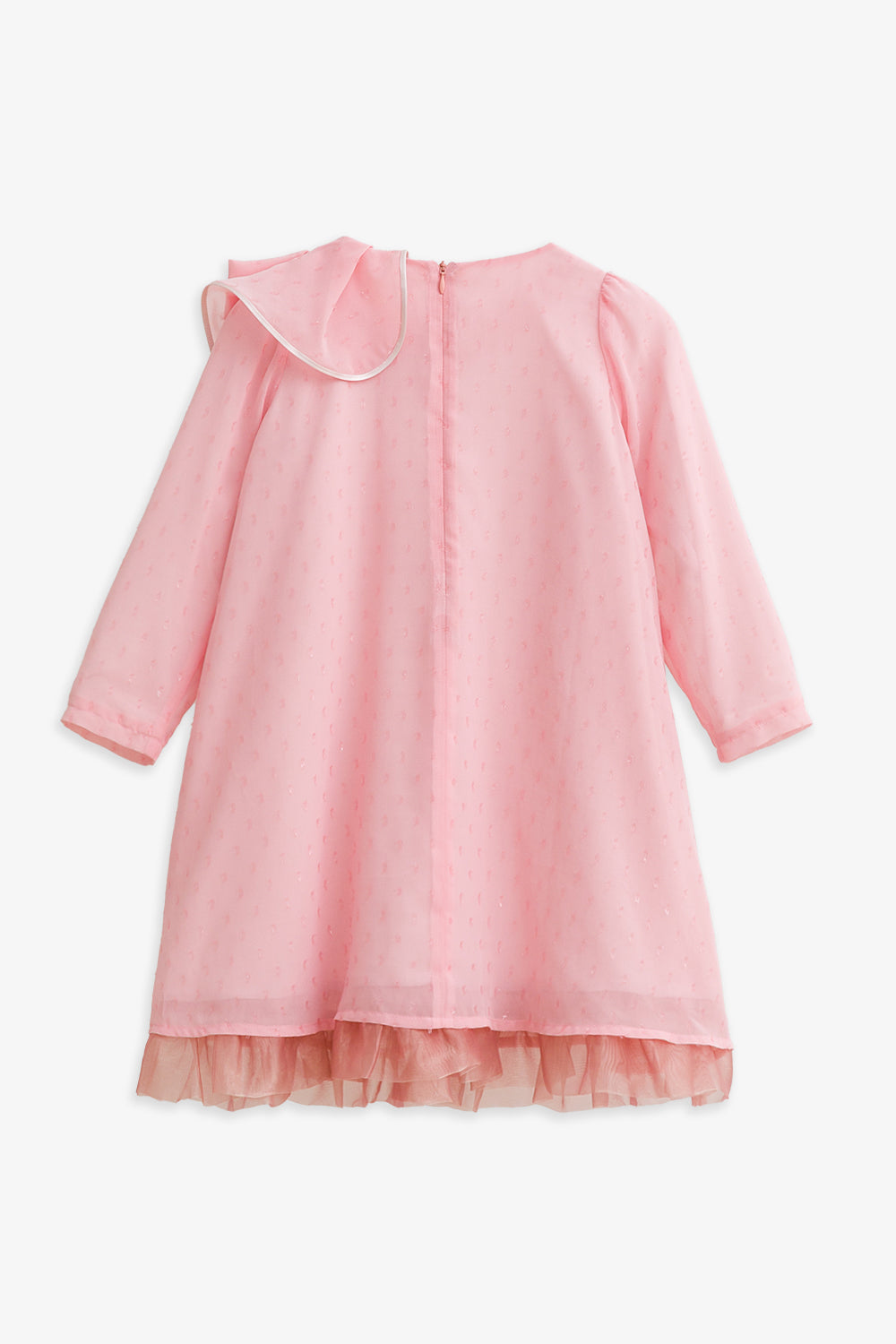【予約商品】Luxuryコレクション：Rose Garden レイヤードフリル オーガンジー長袖ワンピース