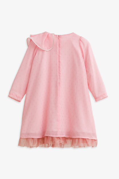 【予約商品】Luxuryコレクション：Rose Garden レイヤードフリル オーガンジー長袖ワンピース