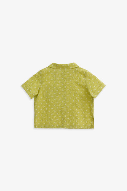 【予約商品】Luxury コレクション：Soft Motif  総柄プリントテーラードカラーシャツ